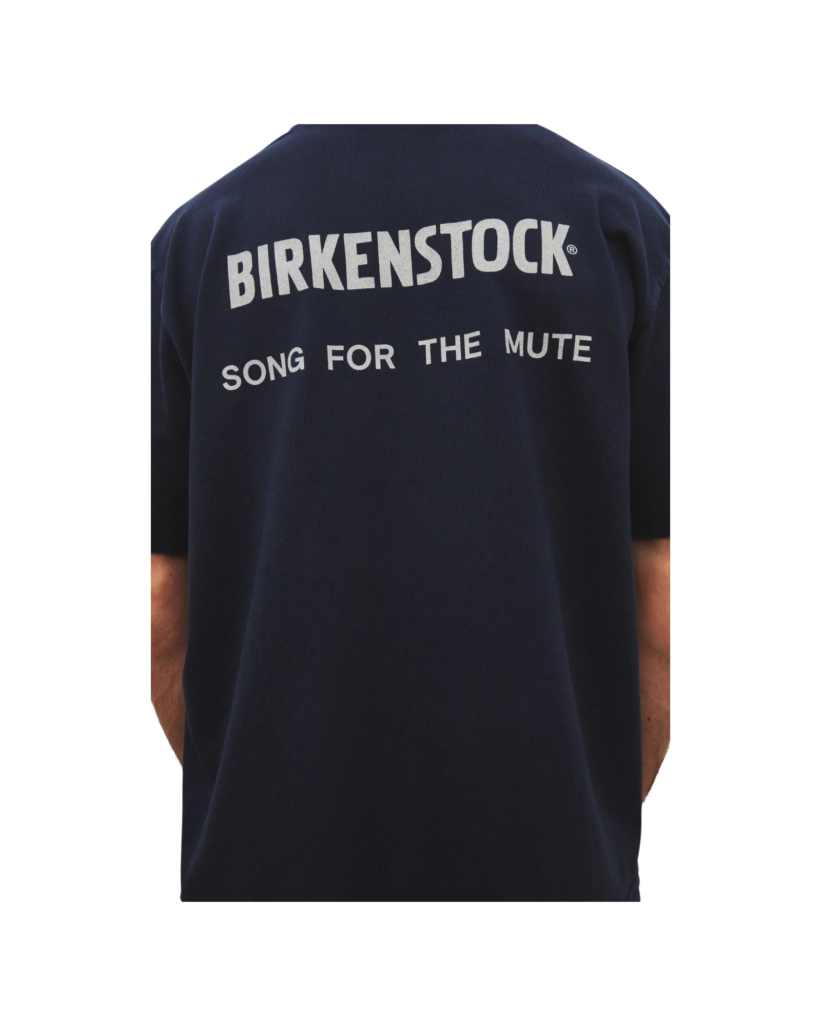 Song For The Mute x Birkenstock 'The Collector' Classic T-Shirt Overdyed Navy - Image 2