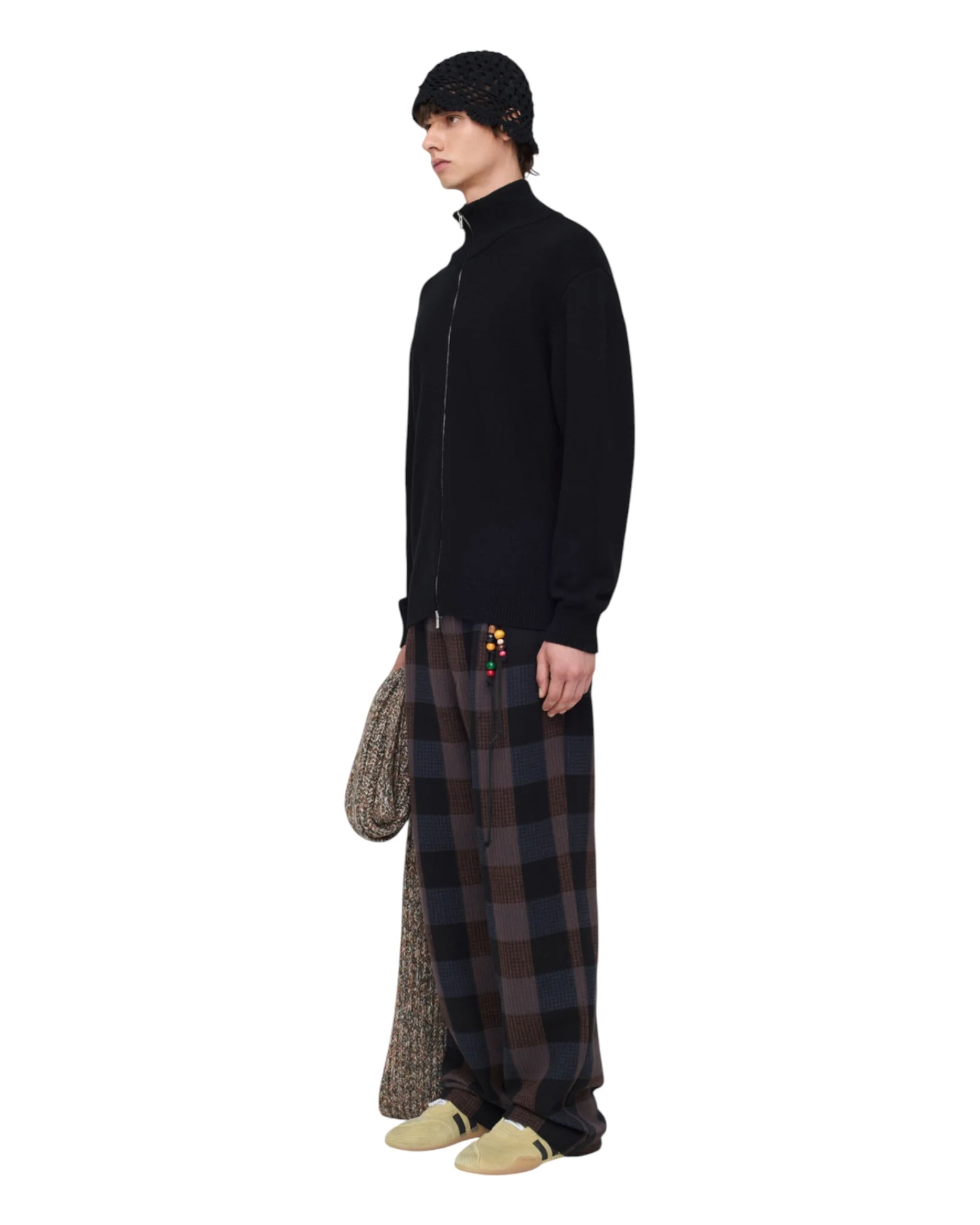 Song for the mute Zip Up Funnel Cardigan Black - Image 2