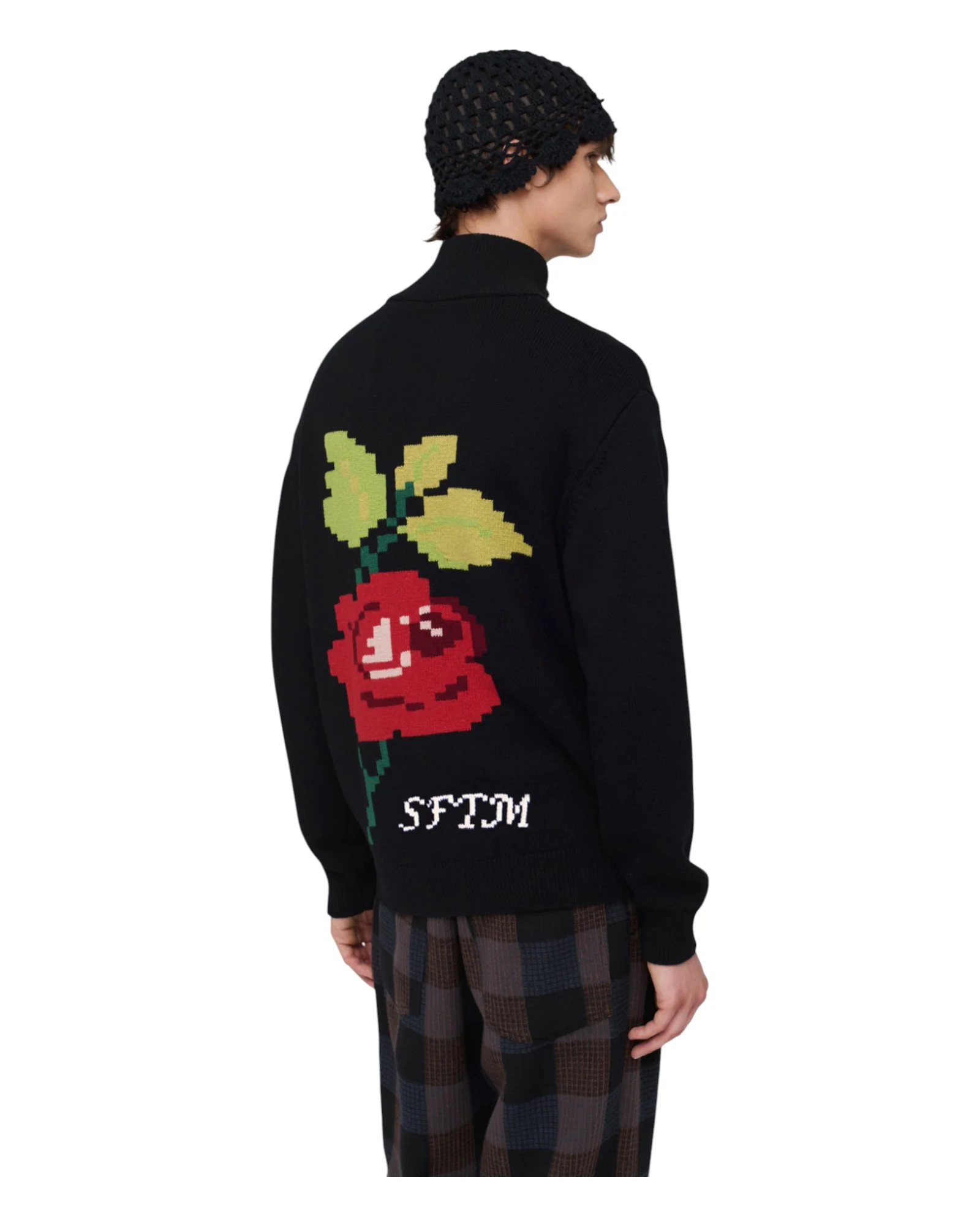 Song for the mute Zip Up Funnel Cardigan Black - Image 5
