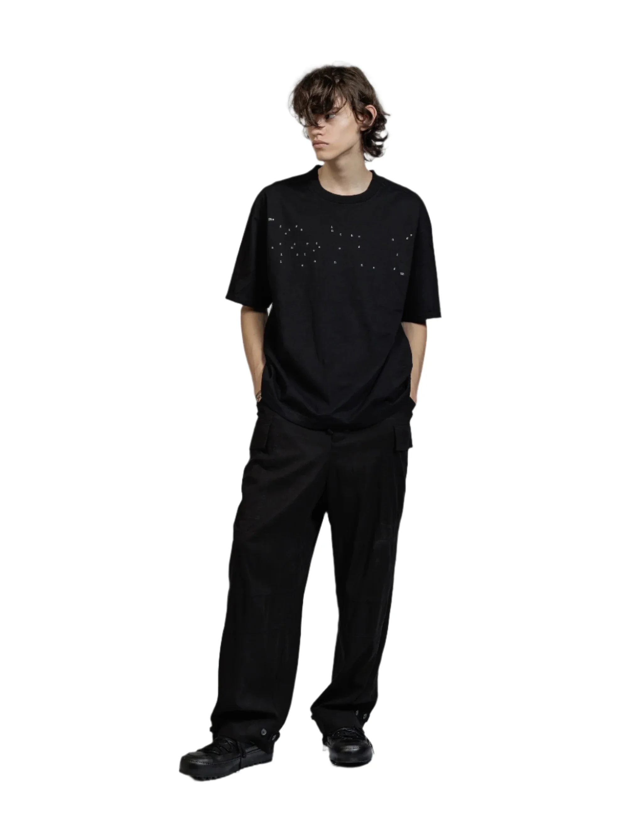 The Viridi-Anne Object Dyed Printed SS Tee Black - Image 3
