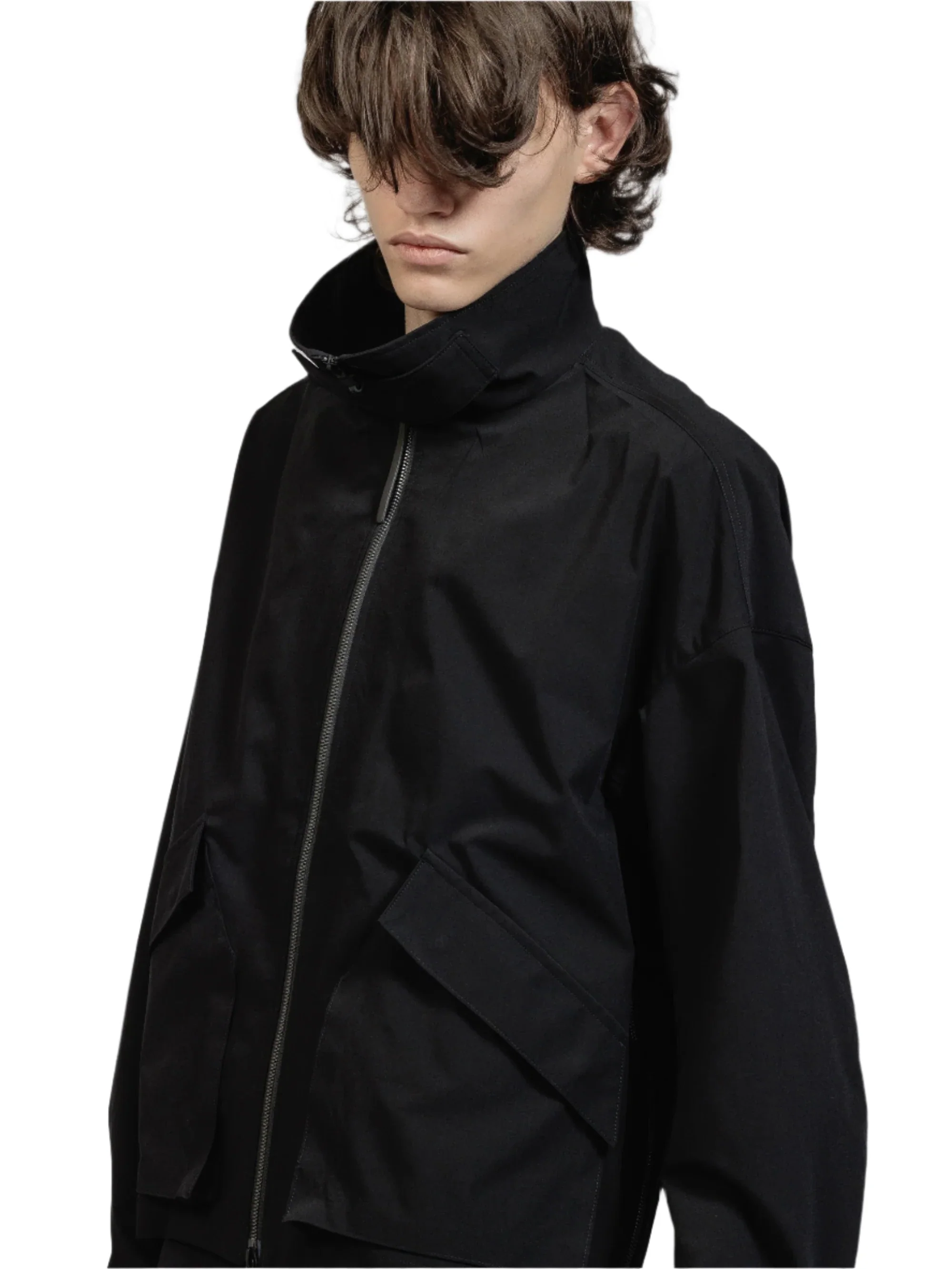 The Viridi-Anne Water Repellant Stretch Zip-Up Jacket Black - Image 3
